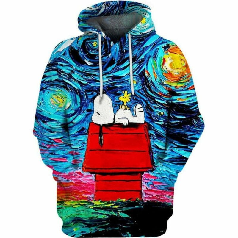 Snoopy Never Saw Woodstock Over Print 3d Hoodie Zip Hoodie