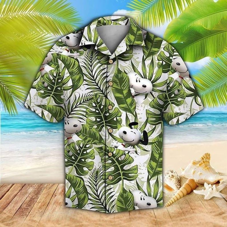 Snoopy Cartoon Peanuts For Men And Women Graphic Print Short Sleeve Hawaiian Casual Shirt 52
