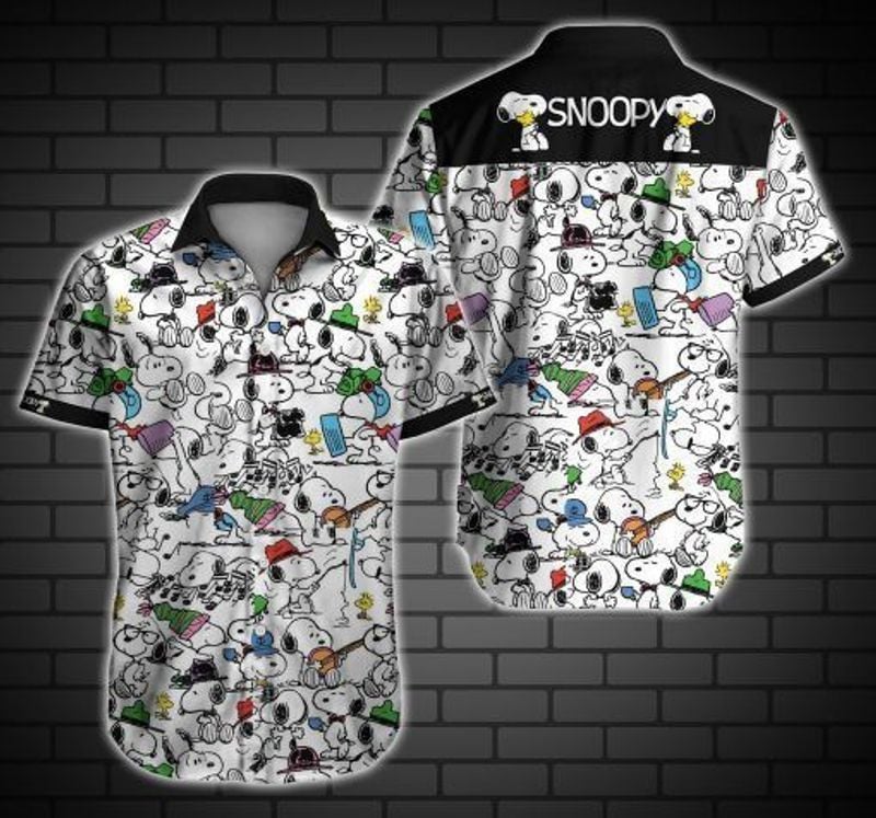 Snoopy Cartoon Peanuts For Men And Women Graphic Print Short Sleeve Hawaiian Casual Shirt 84
