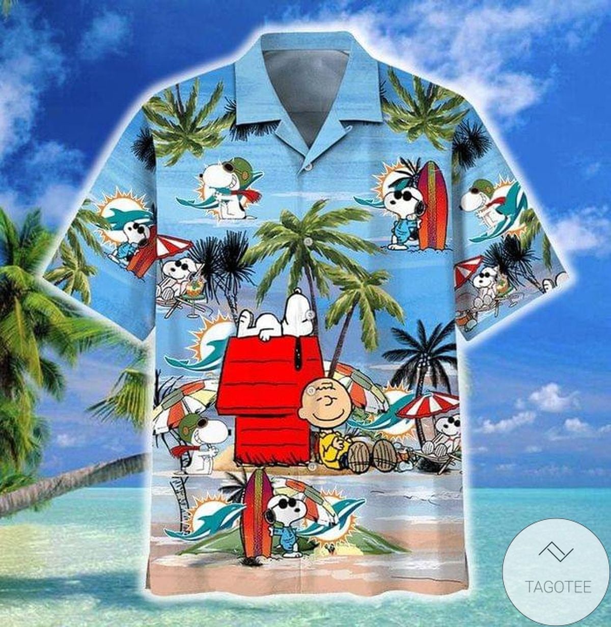 Snoopy Dog Miami Dolphins Hawaiian Shirt