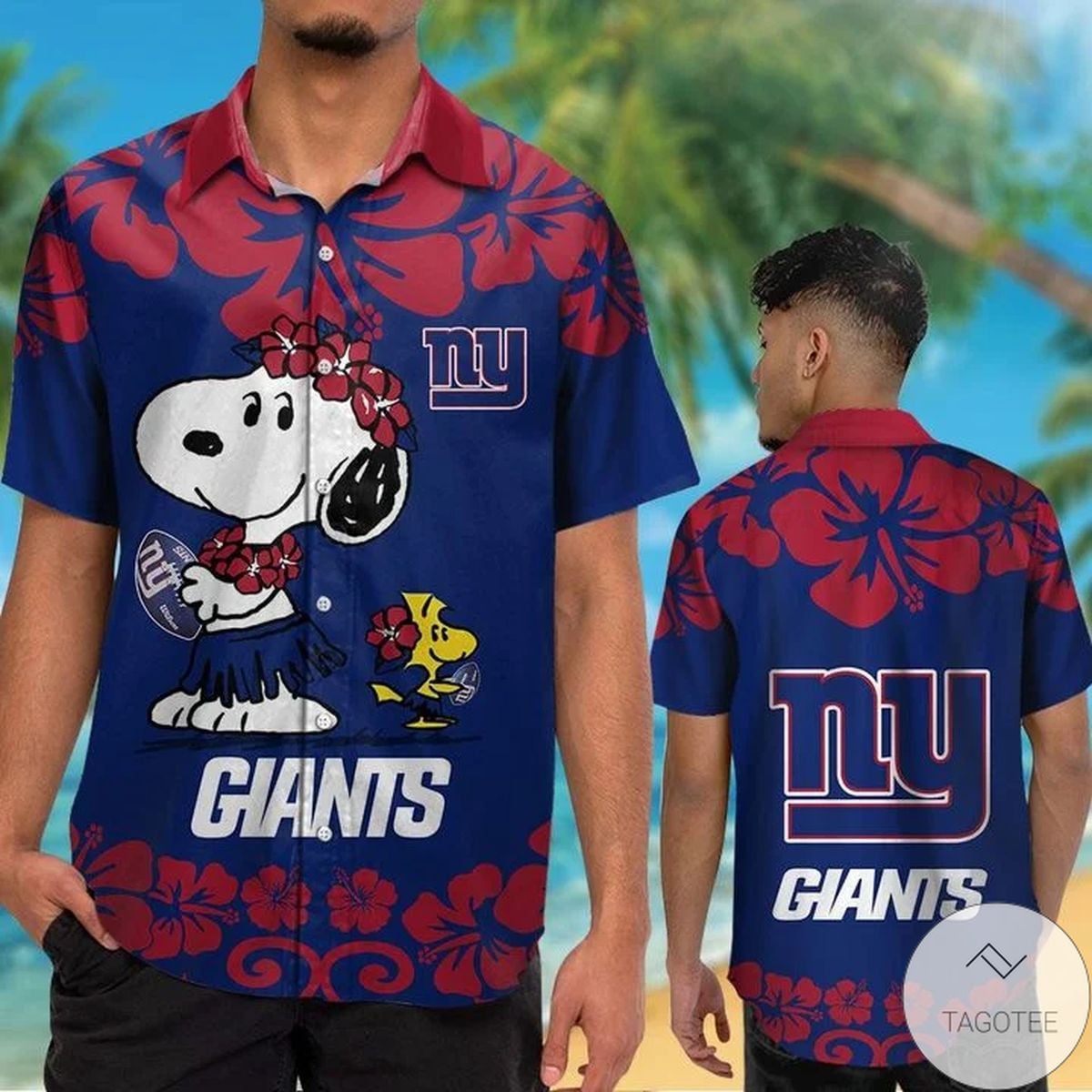 New York Giants Snoopy Hawaiian Shirt