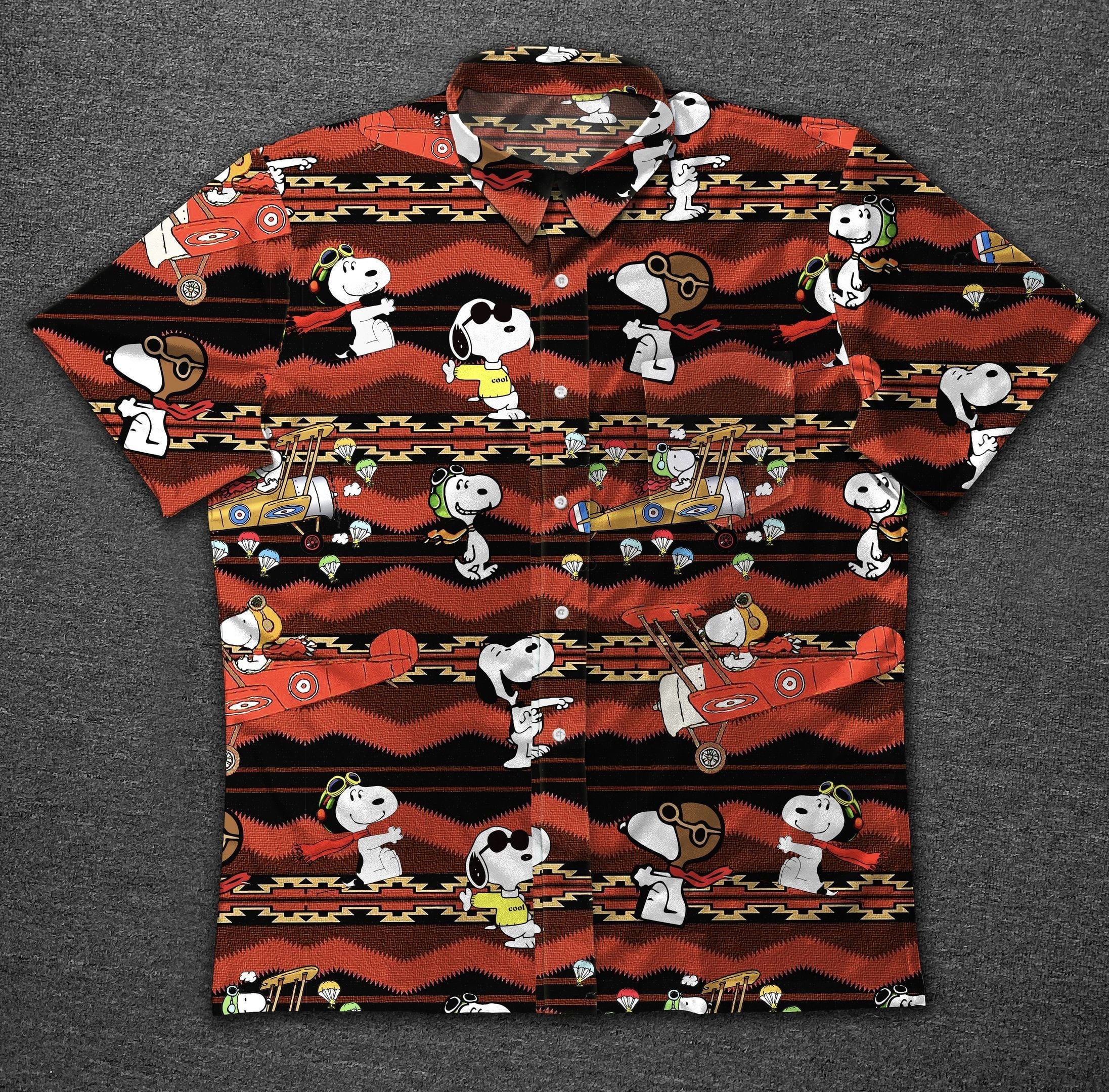 Hawaii Shirt Snoopy Vintage Cotton Mens Hawaiian Shirt-zx10195
