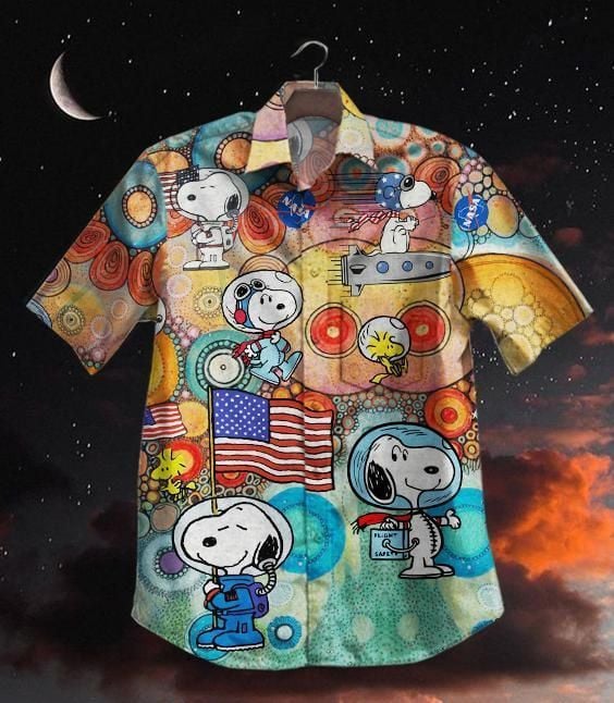 Hawaii Shirt Hot Nasa Snoopy Vintage Hawaiian Shirt-zx11387