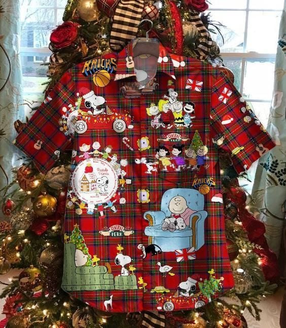 Hawaii Shirt Hot Christmas Snoopy And Friend Vintage Hawaiian Shirt-zx11630