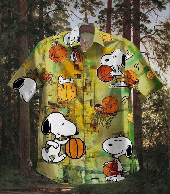Hawaii Shirt Hot Basketball Snoopy Vintage Hawaiian Shirt-zx11684