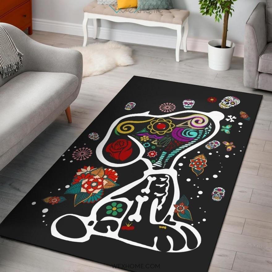 Snoopy Peanuts Rug, Gift For Fan Rug Home Decor Floor Decor