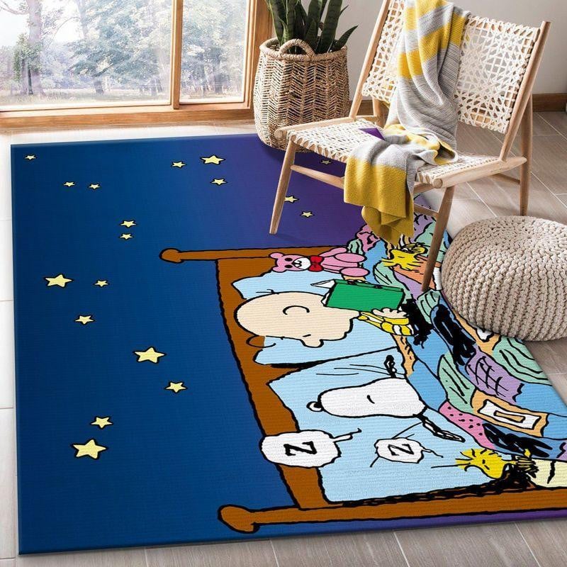 Snoopy Sleep Area Rug Living Room Rug Home Decor Floor Decor