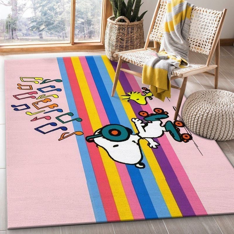 Snoopy Area Rug Living Room Rug Home Decor Floor