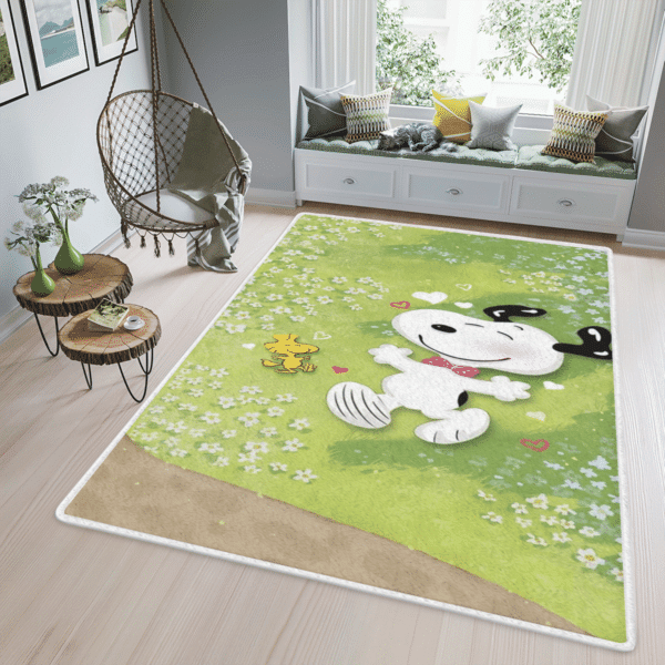 Peanuts Snoopy Woodstock Area Rug Living Room, Snoopy Peanuts Rug Home Decor Floor Decor