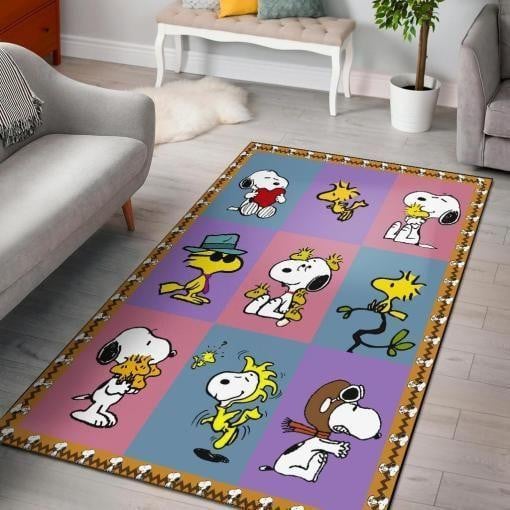 Snoopy Dog Area Rug Living Room And Bed Room Rug Gift Us Decor