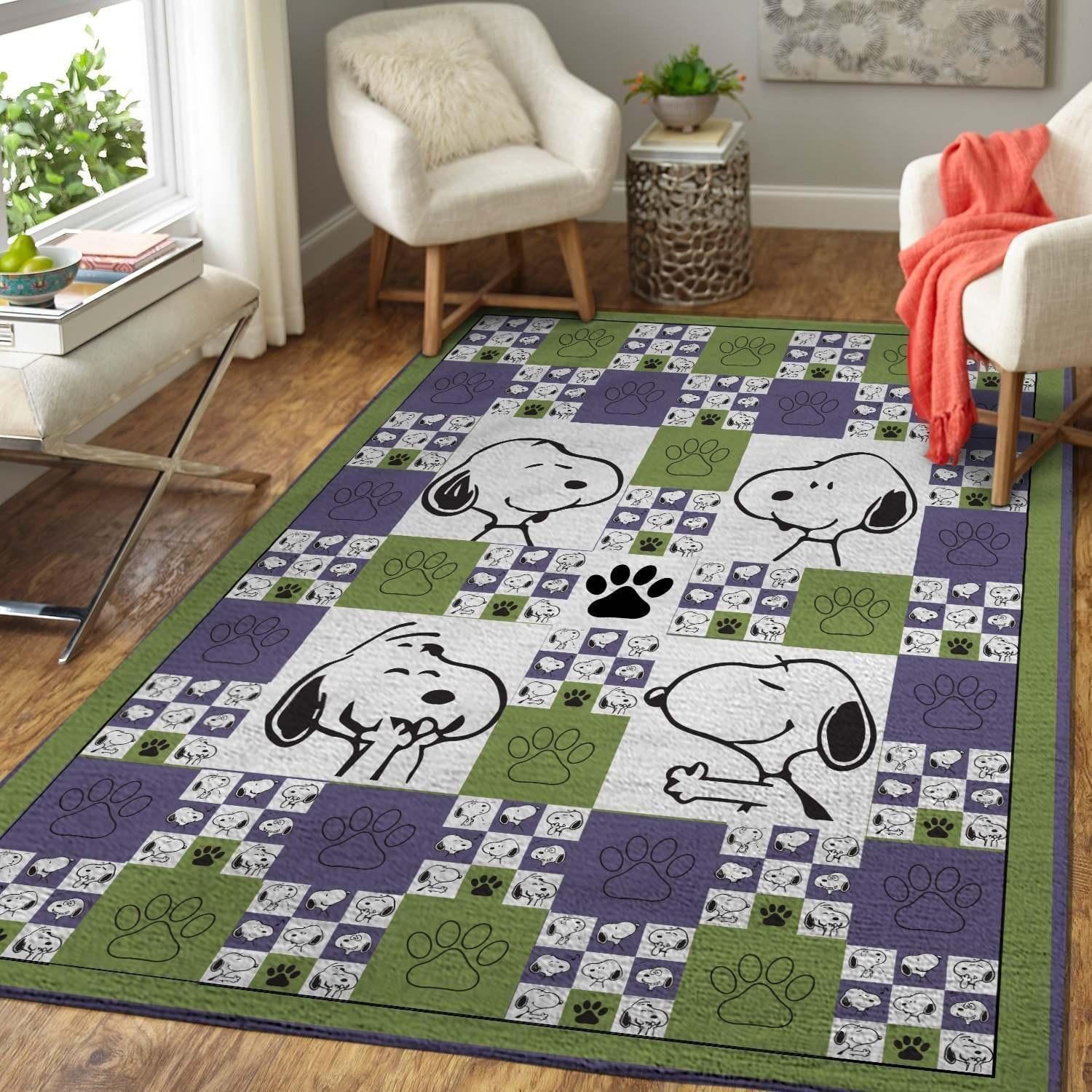 Snoopy Peanuts Rug, Gift For Fan Rug Home Decor Floor Decor