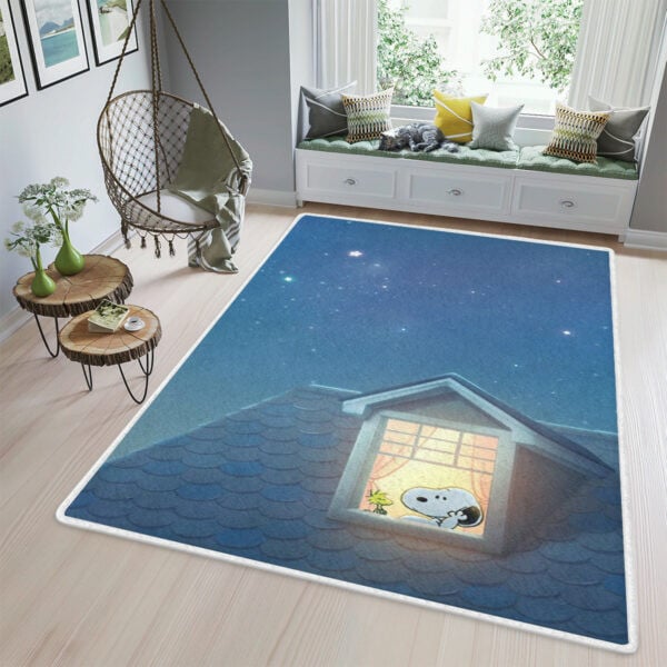 Snoopy Peanuts Area Rug Living Room, Snoopy Peanuts Gift For Fan Rug Home Decor Floor Decor 2243