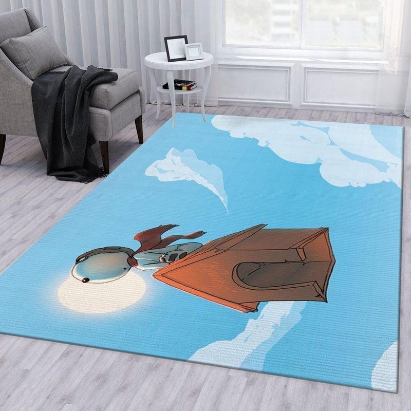 Snoopy Fly Area Rug Living Room Rug Home Decor Floor 995