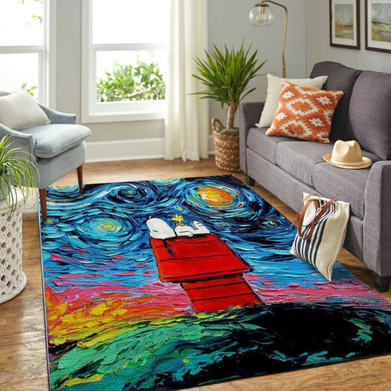 Snoopy Dog 20 Area Rug Living Room And Bed Room Rug Gift Us Decor