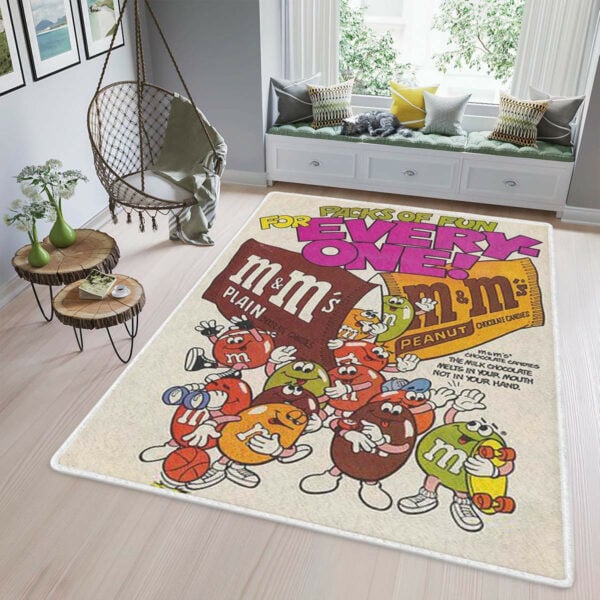 M M's Peanuts Chocolate Candies Fan Gift, M M's Pack Of Fun For Everyone Rug Home Decor Floor Decor 1284