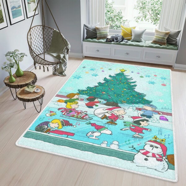 Merry Christmas Snoopy And Peanuts Snowboarding 2098 Christmas Gifts Lover,snoopy And Peanuts Area Rug Living Room Rug Home Decor Floor Decor 1745
