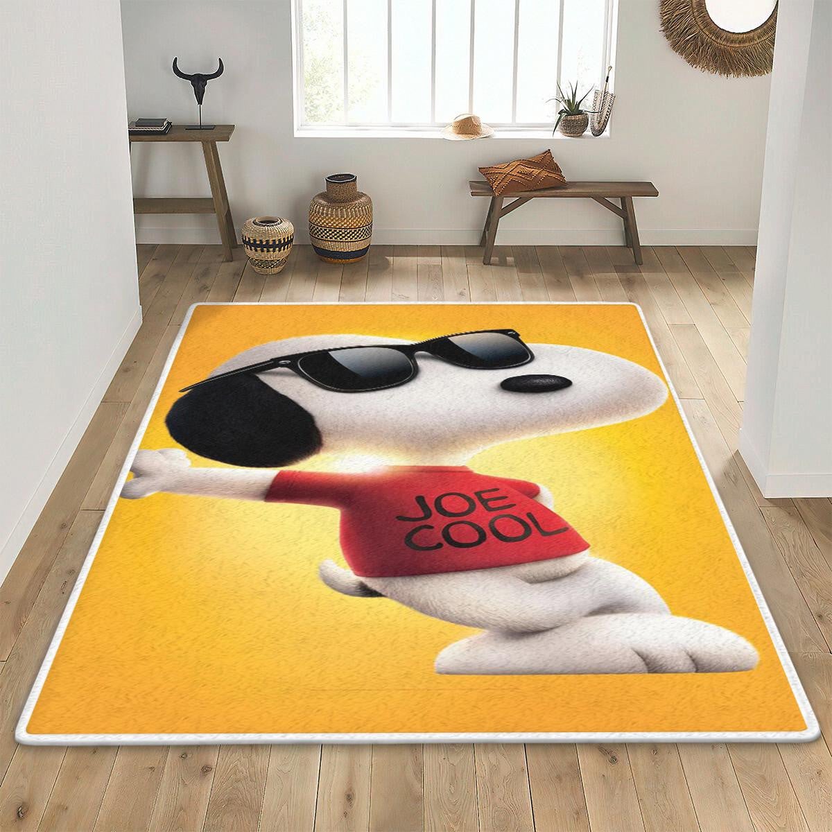 Peanuts Snoopy Area Rug Living Room, Snoopy Peanuts Joe Cool Rug Home Decor Floor Decor