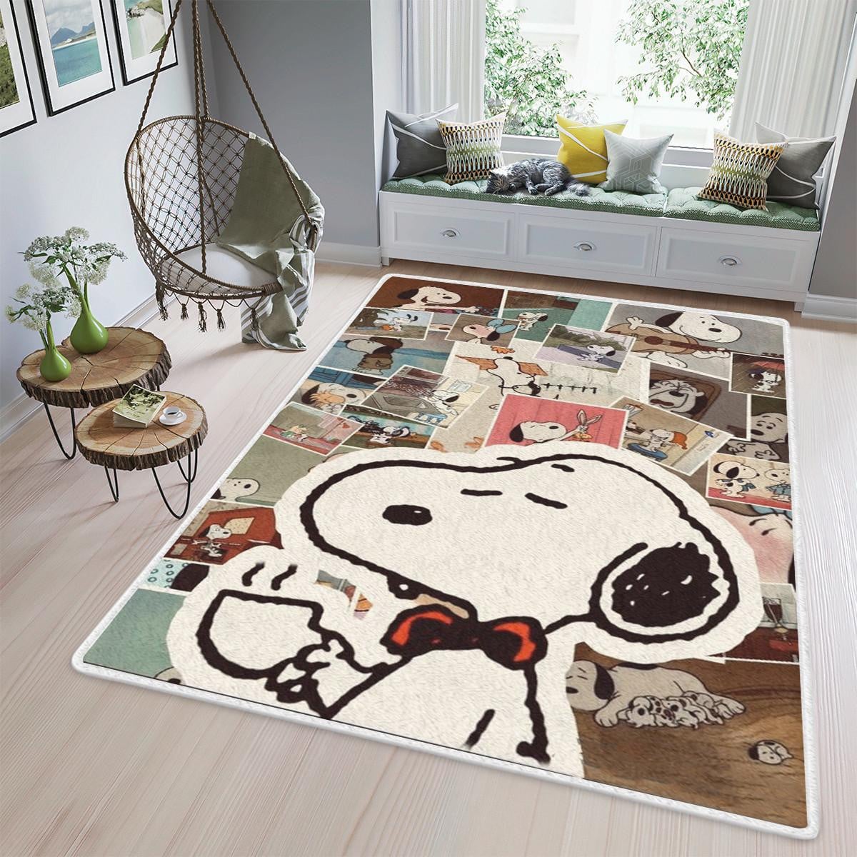 Snoopy Peanuts Lover Fan Gift, Snoopy Peanuts Rug Home Decor Floor Decor