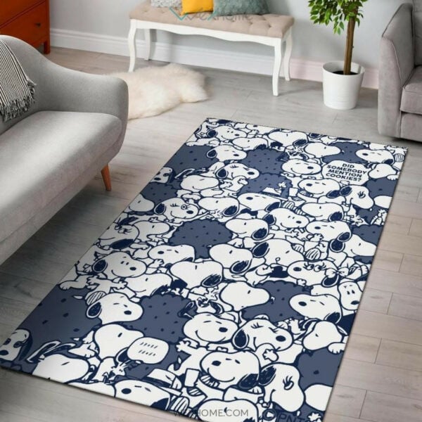Snoopy Peanuts Rug, Gift For Fan Rug Home Decor Floor Decor 1260