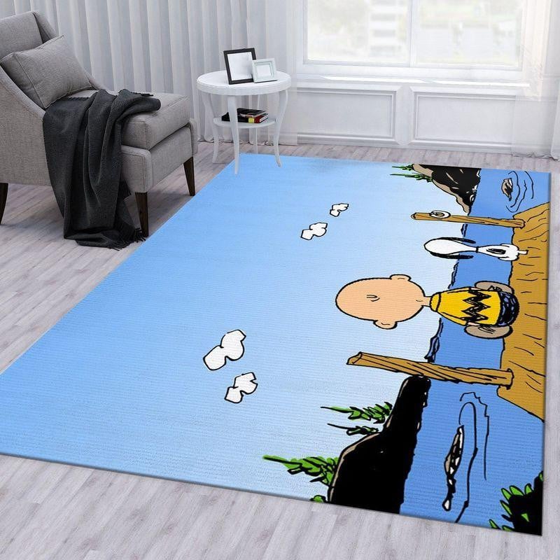 Disney Snoopy And Charlie Brown Area Rug Living Room Rug Home Decor Floor Decor