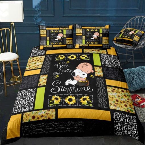Snoopy You Are My Sunshine Duvet Quilt Bedding Set
