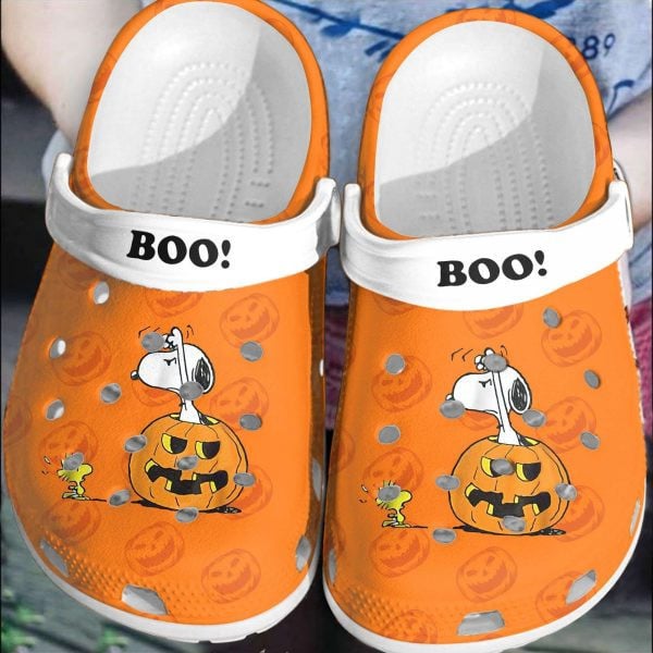 Halloween Snoopy Boo In The Pumpkin The Peanut Movie Crocs Crocband Clog Comfortable Water Shoes