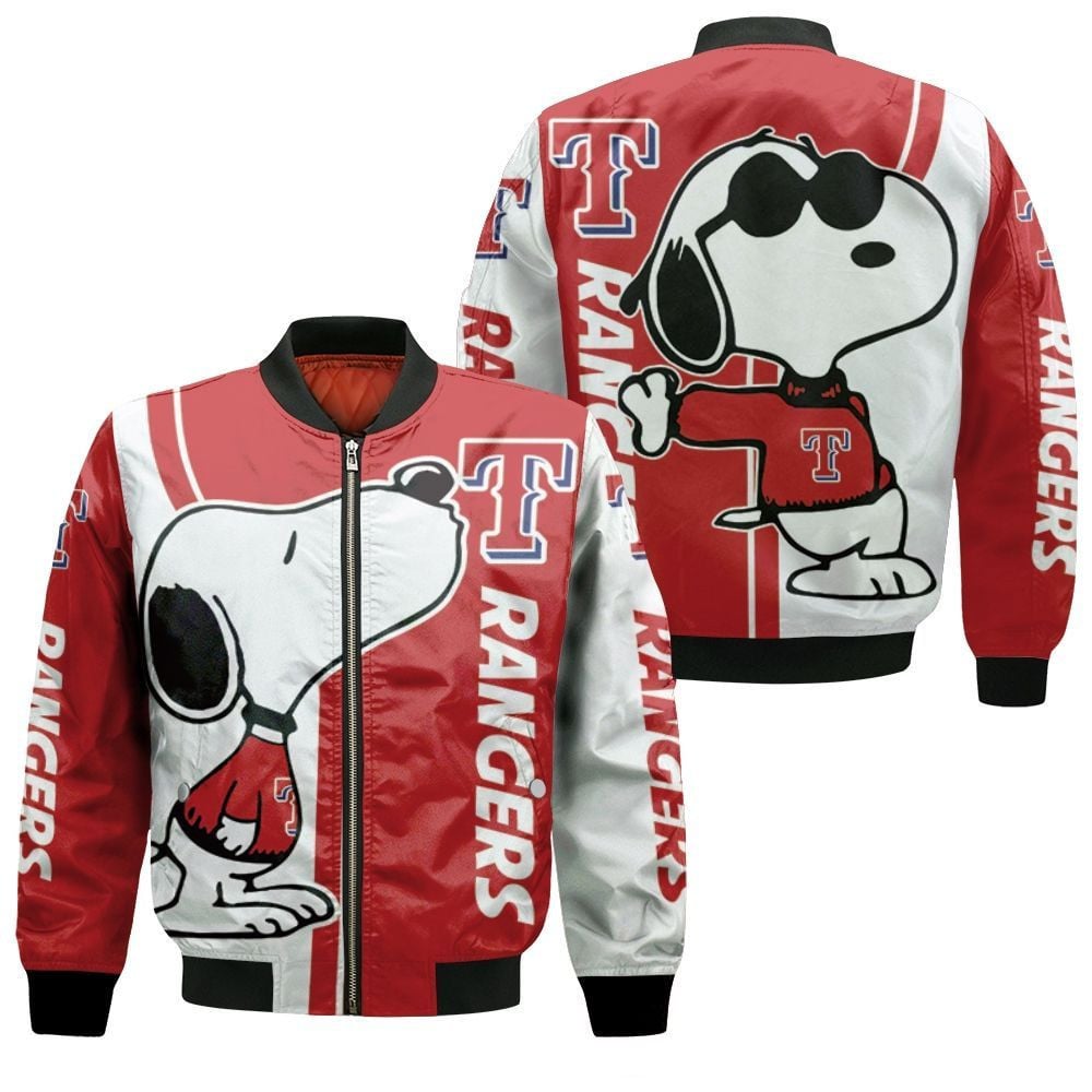 MLB Texas Rangers Snoopy Bomber Jacket