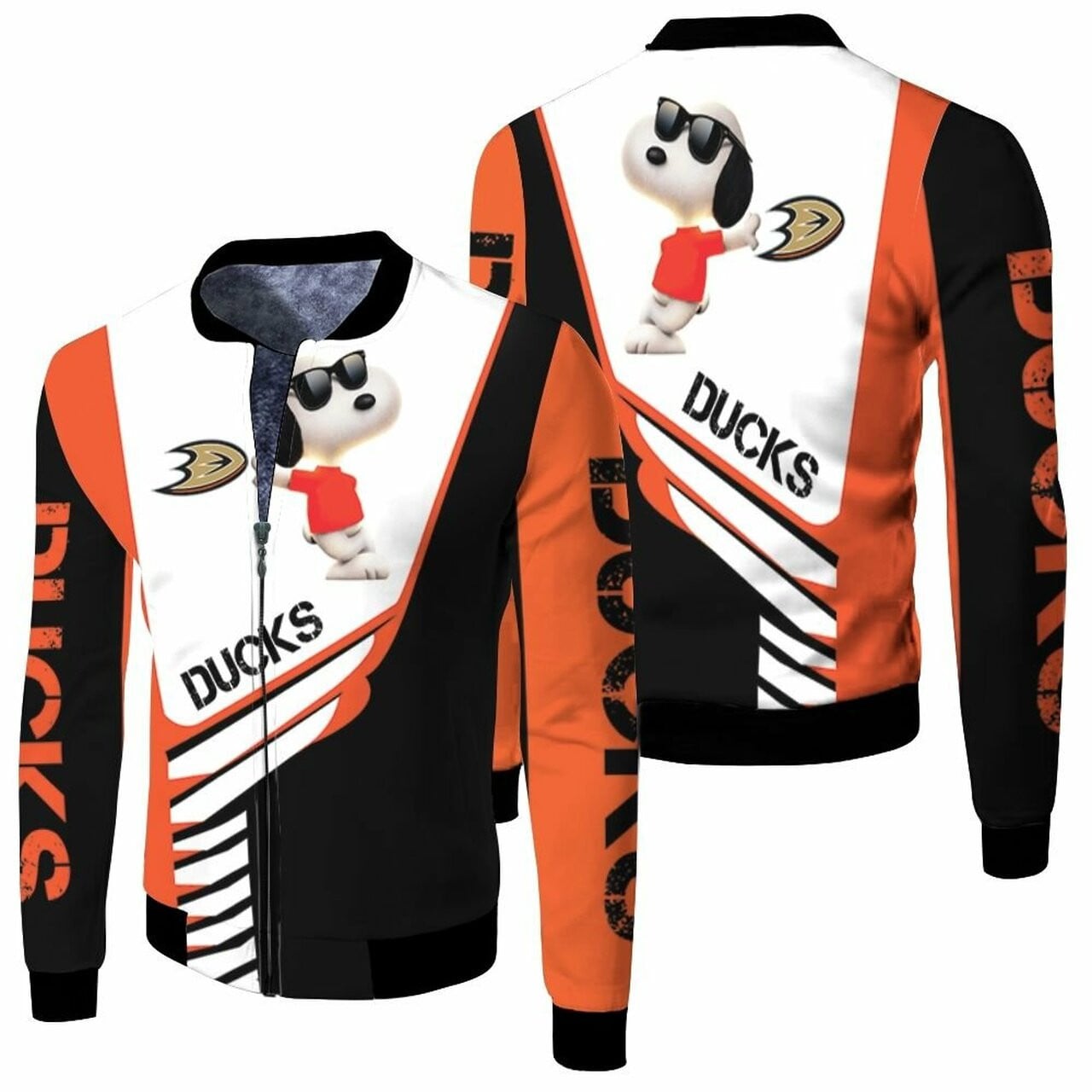 NHL Anaheim Ducks Snoopy For Fans Bomber Jacket