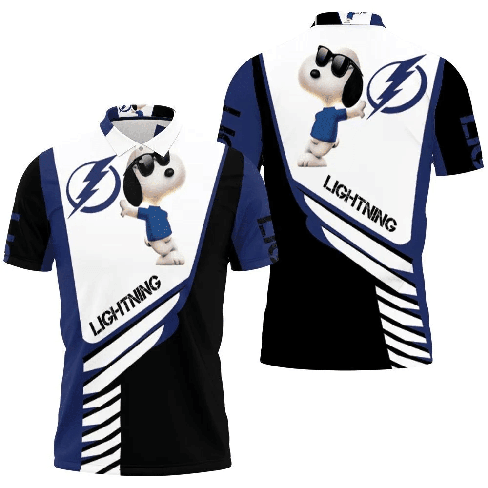 Mens & Womens Tampa Bay Lightning Snoopy 3D All Over Print Polo Shirt