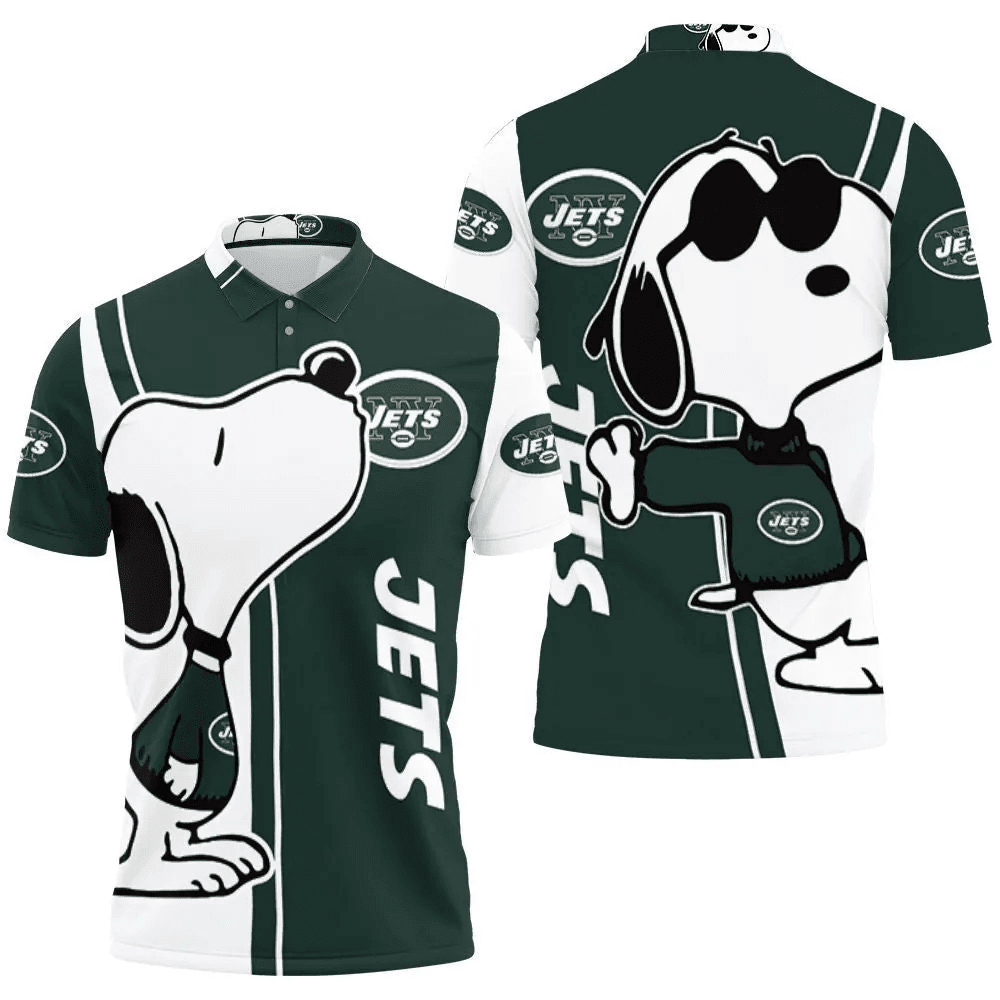 Mens & Womens New York Jets Snoopy Lover 3D Printed Polo Shirt