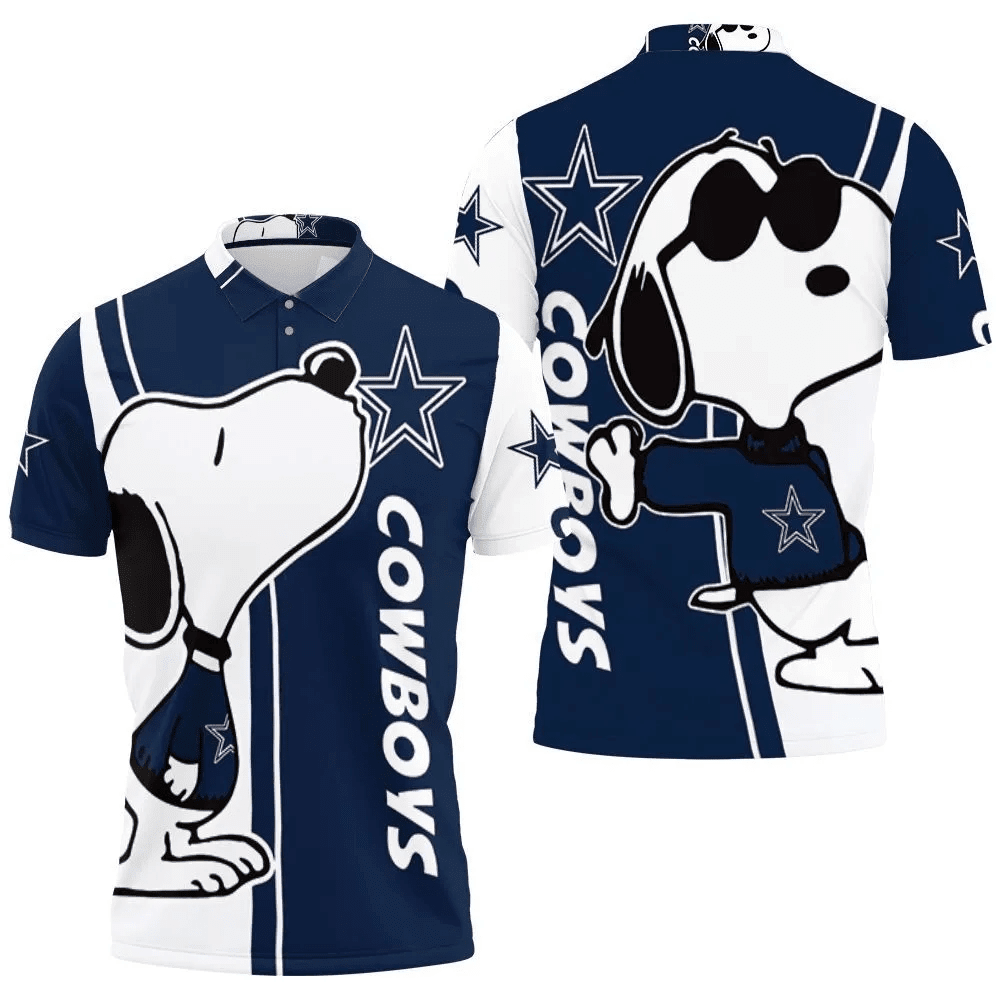 Mens & Womens Dallas Cowboys Snoopy Lover 3D Printed Polo Shirt
