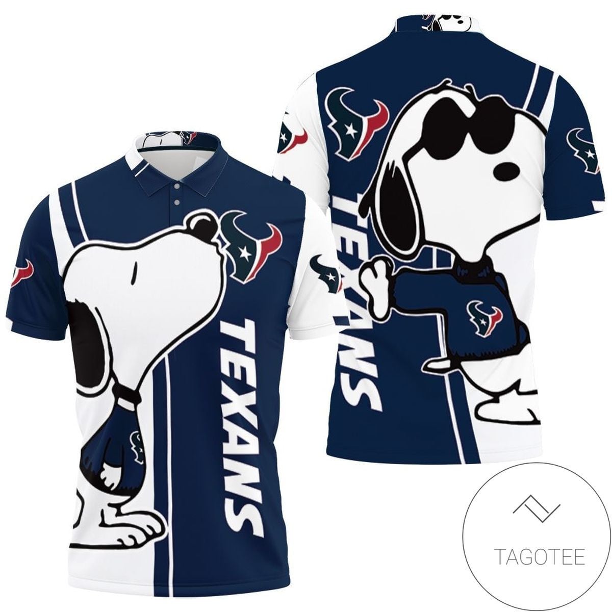 Mens & Womens Houston Texans Snoopy Lover 3d Printed All Over Print Polo Shirt