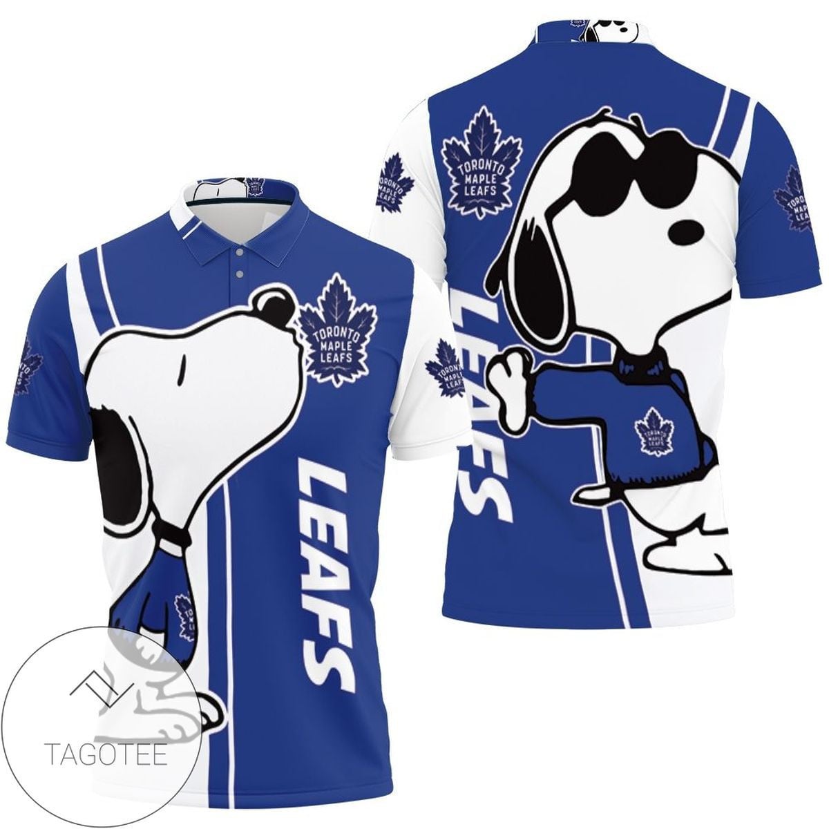 Mens & Womens Toronto Maple Leafs Snoopy Lover 3d Printed All Over Print Polo Shirt