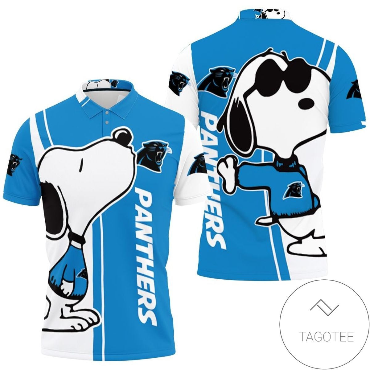 Mens & Womens Carolina Panthers Snoopy Lover 3d Printed All Over Print Polo Shirt