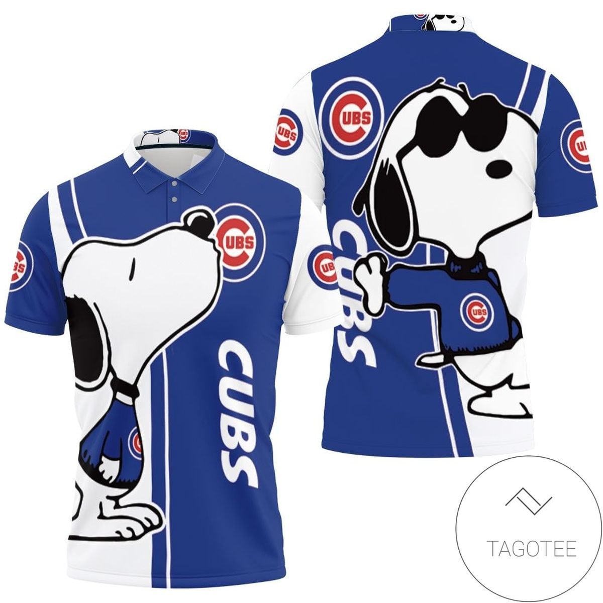 Mens & Womens Chicago Cubs Snoopy Lover 3d Printed All Over Print Polo Shirt