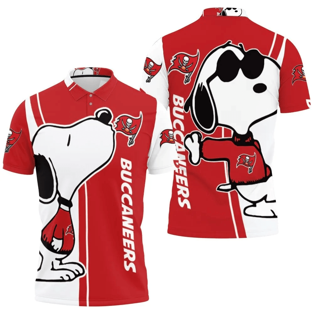 Mens & Womens Tampa Bay Buccaneers Snoopy Lover 3D Printed Polo Shirt