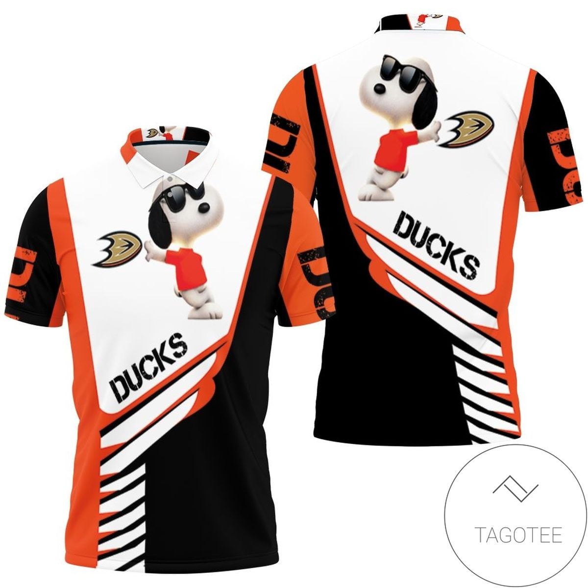 Mens & Womens Anaheim Ducks Snoopy For Fans 3d All Over Print Polo Shirt