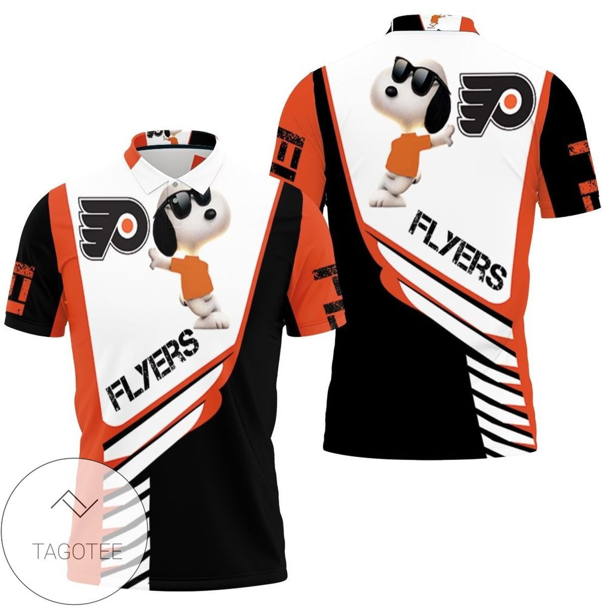 Mens & Womens Philadelphia Flyers Snoopy For Fans 3d All Over Print Polo Shirt