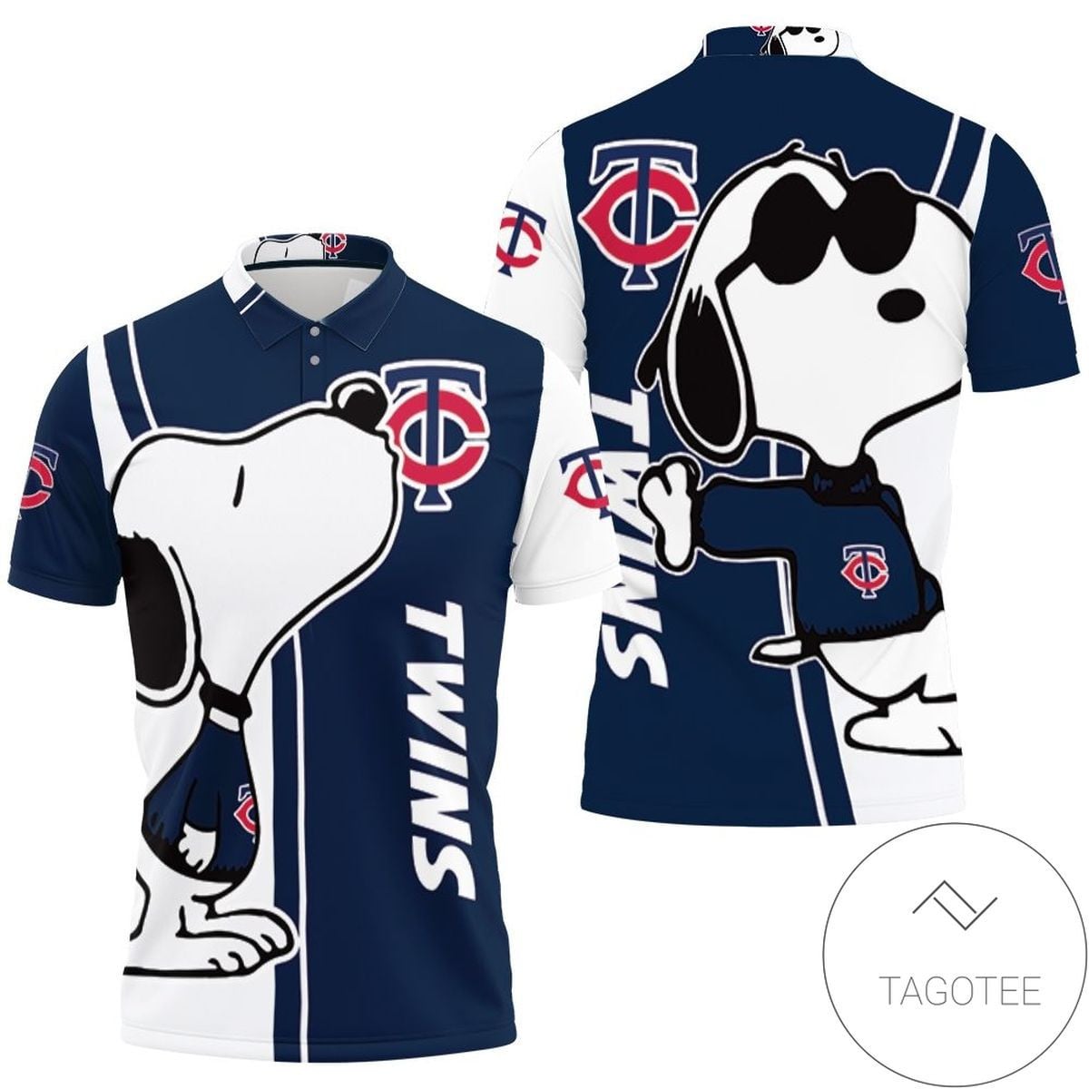 Mens & Womens Minnesota Twins Snoopy Lover 3d Printed All Over Print Polo Shirt