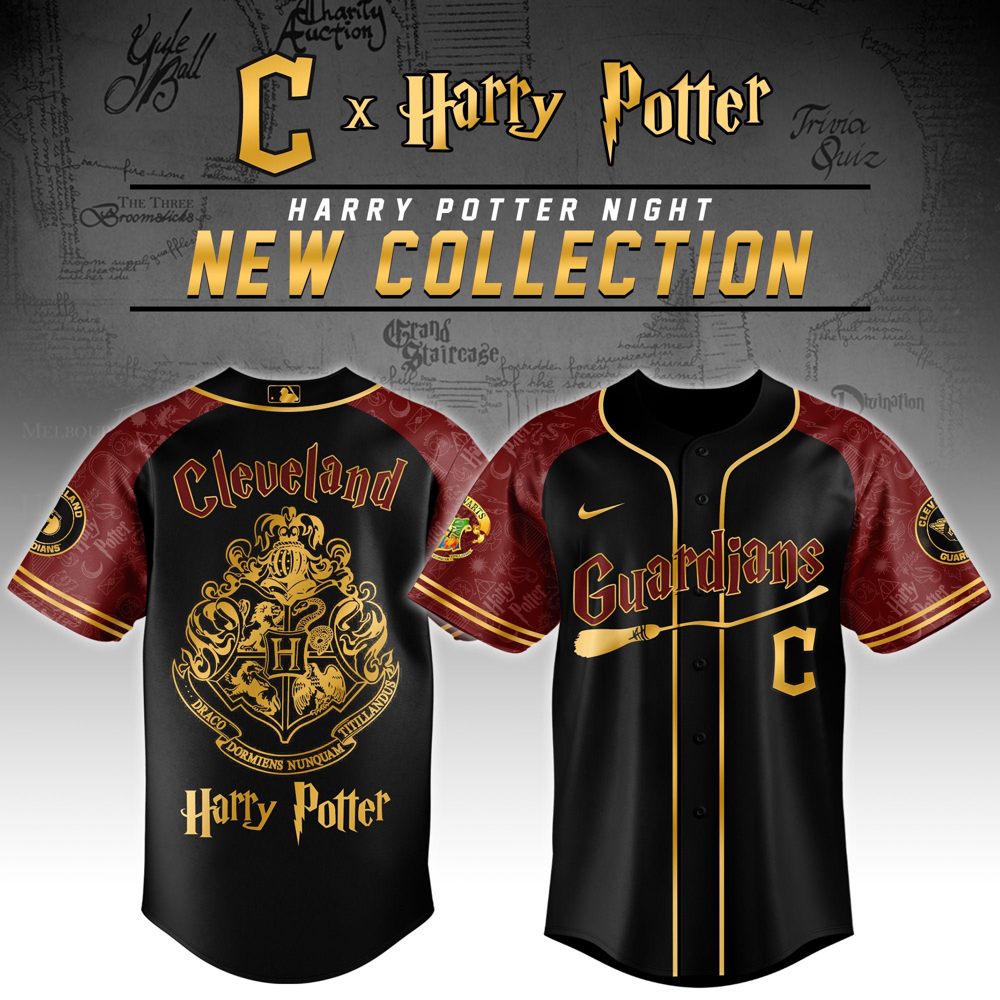 Cleveland Guardians x Harry Potter Night Baseball Jersey 