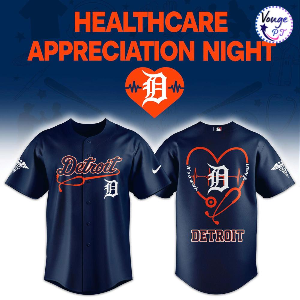 Detroit Tigers Healthcare Appreciation Night Baseball Jersey 