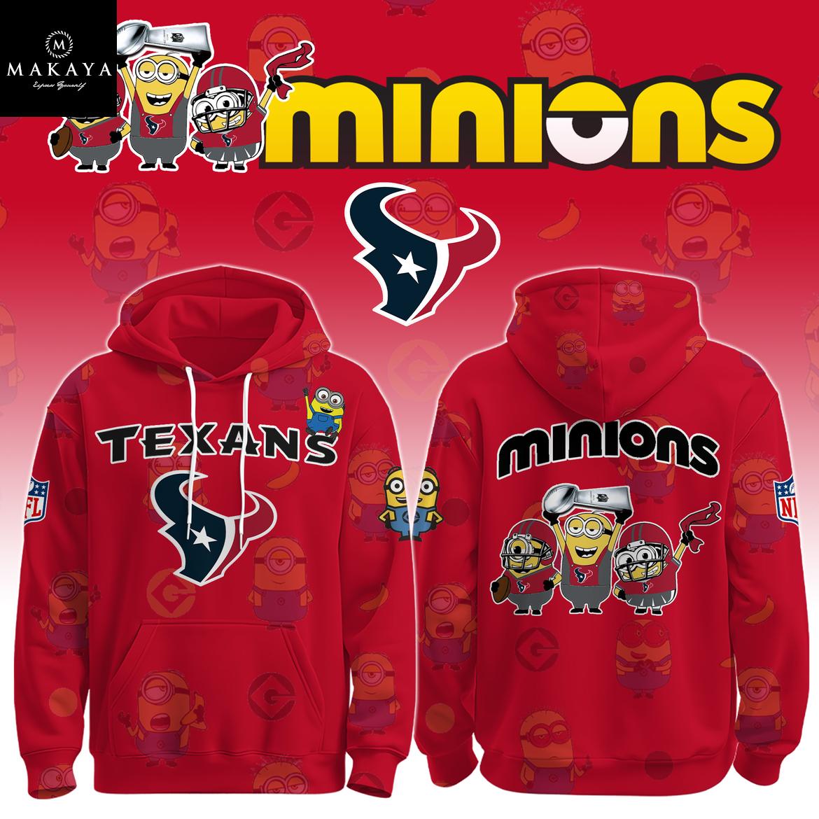 Houston Texans x Minions Celebrate NFL Holiday Game 2025 Hoodie T-Shirt 