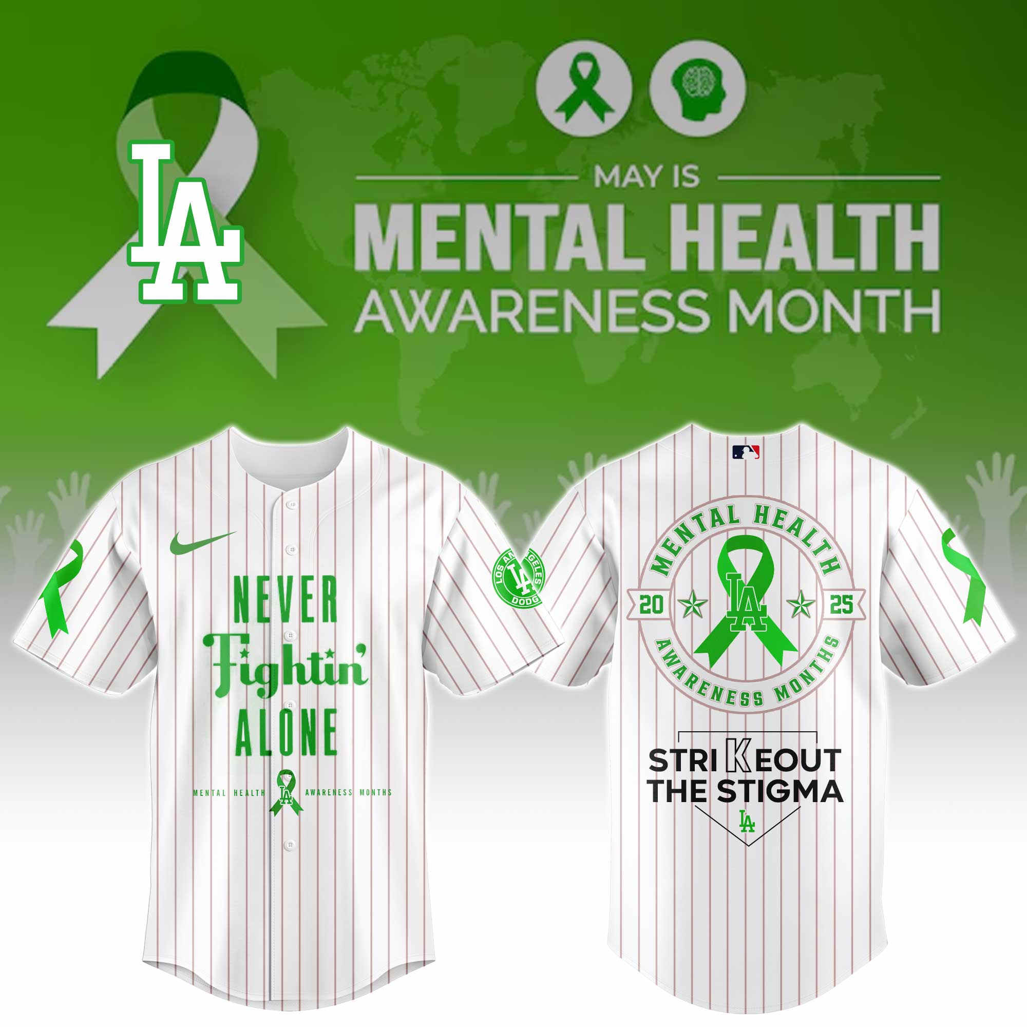 Los Angeles Dodgers Mental Health Awareness Week Jersey 