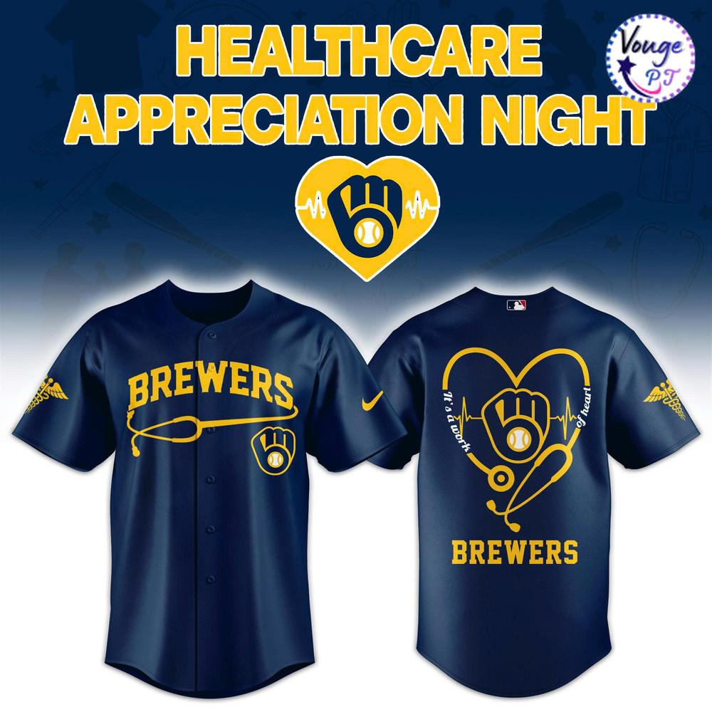 Milwaukee Brewers Healthcare Appreciation Night Limited Baseball Jersey 