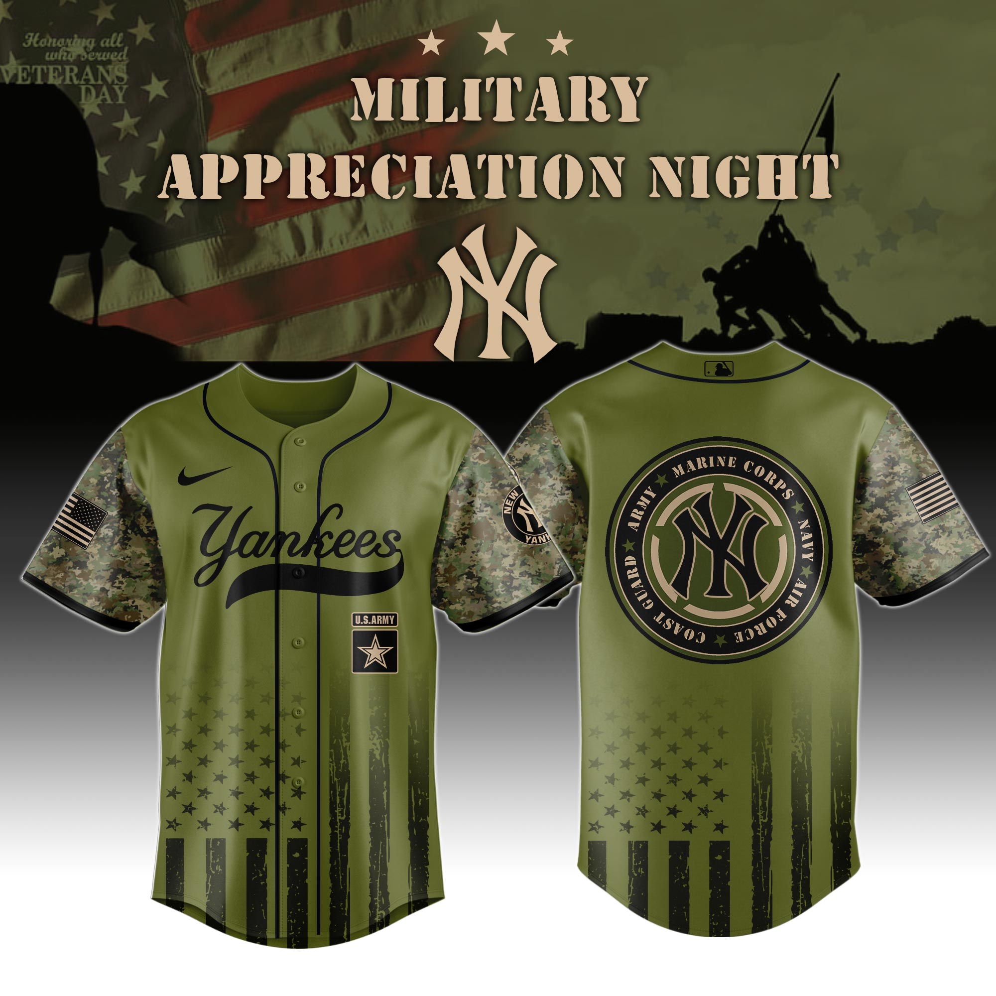 New York Yankees Marine Corps Military Appreciation Night Jersey 