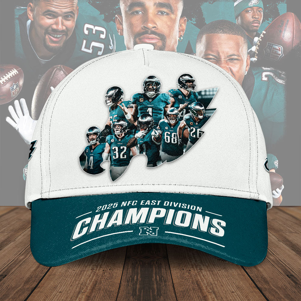 Philadelphia Eagles 2025 NFC East Division Champions Classic Cap 