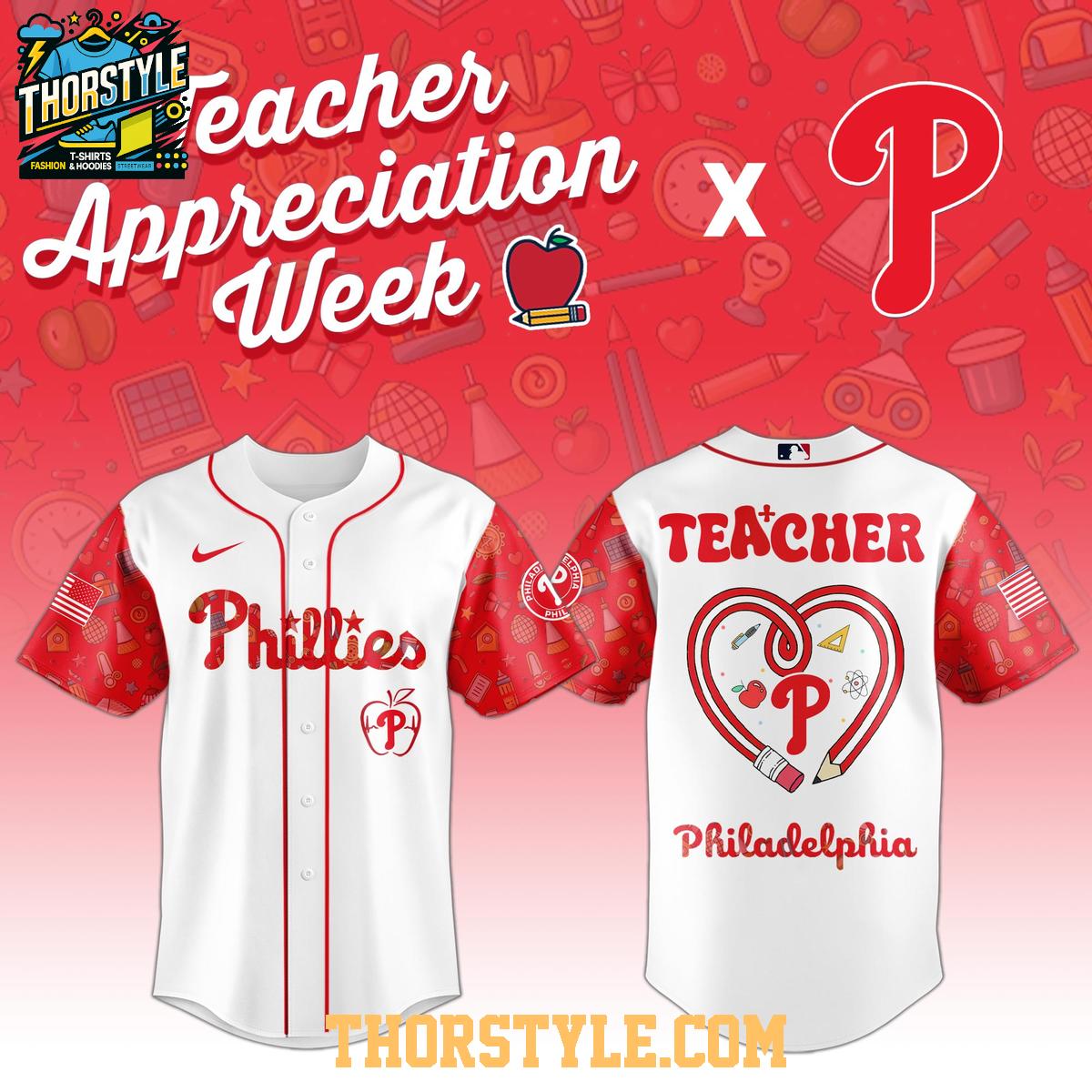 Philadelphia Phillies Teacher Appreciation Week 2025 MLB Baseball Jersey 