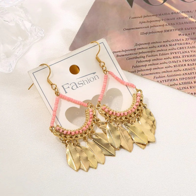 Meiyang MEIYANG [] Miaojiang Earrings, Ethnic Style Round Rings, Fringed Carved Ear Hooks/ear Clips - Friday