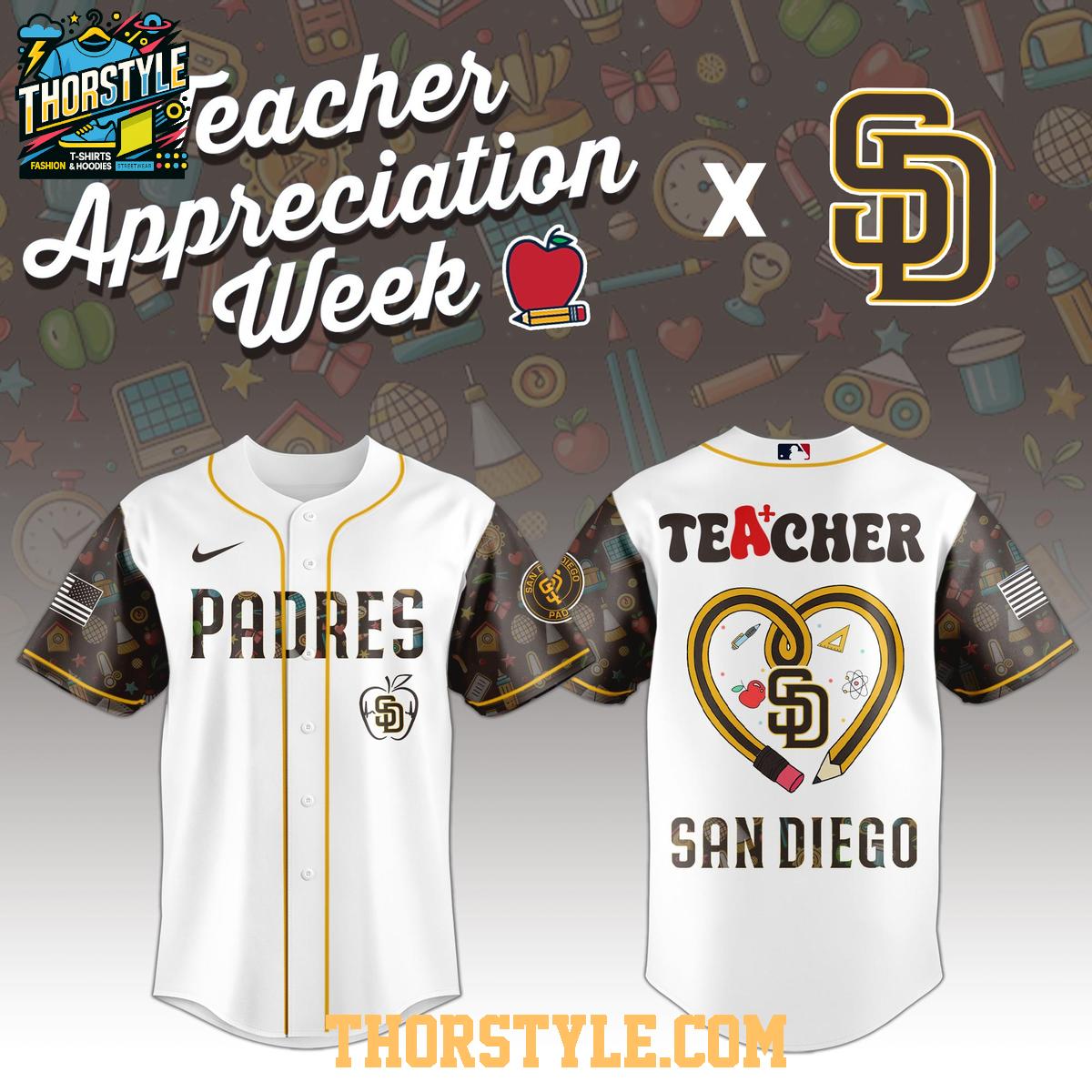 San Diego Padres Teacher Appreciation Week 2025 MLB Baseball Jersey 