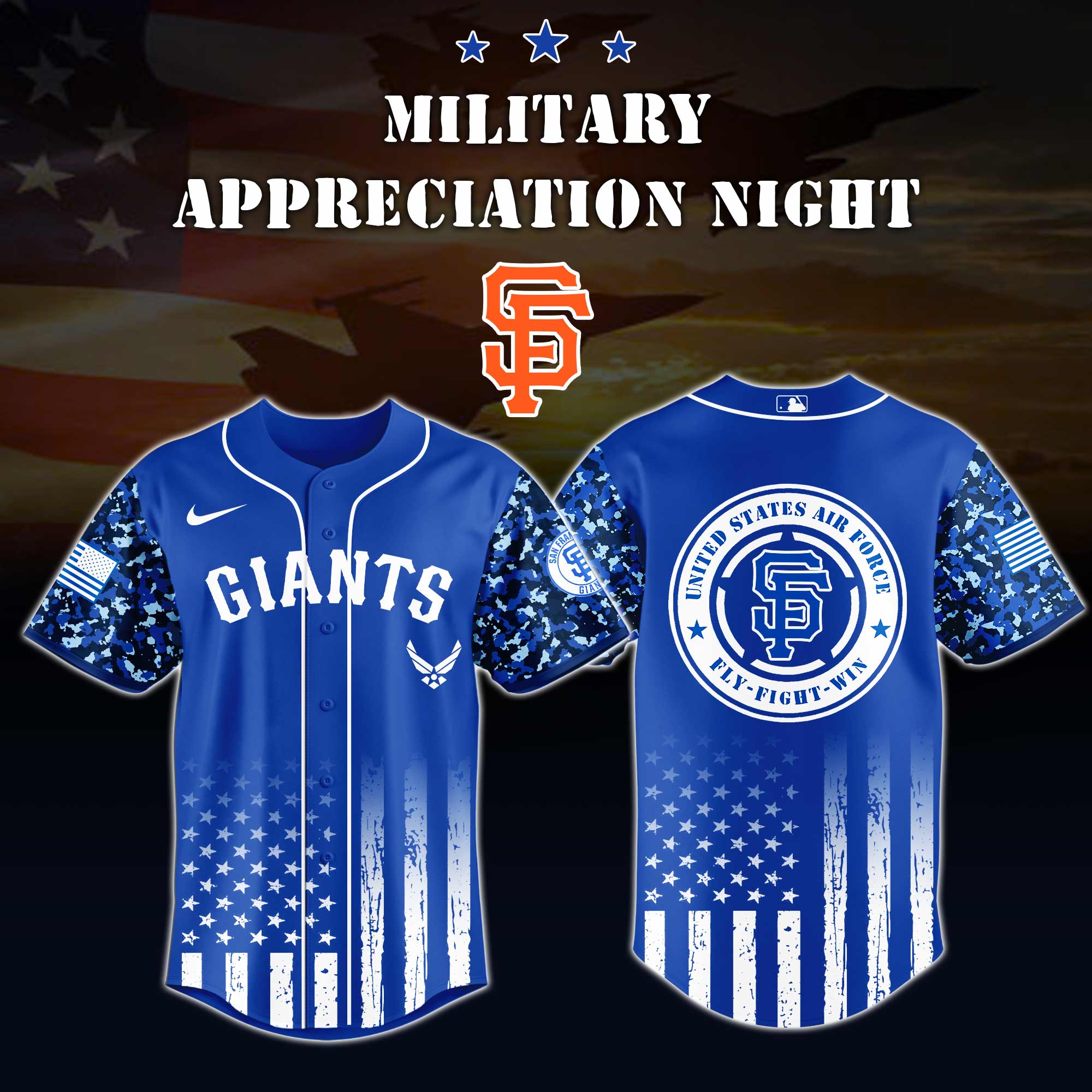 San Francisco Giants Air Force Military Appreciation Night Jersey 